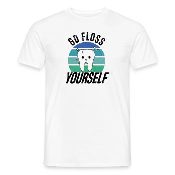 Dentist Dental Technician Retro Dental Assistant Tooth - Men's T-Shirt - white - Front - AI Model Male 178 dark (178cm)