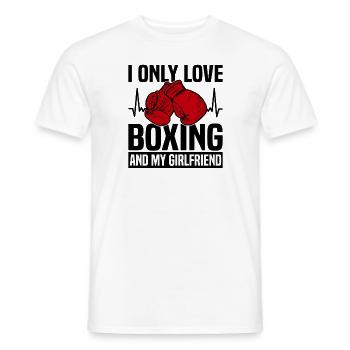 Boxer Boxhandschuhe Boxkampf Kampfsport - Männer T-Shirt - Weiß - Vorne - AI Model Male 178 dark (178cm)