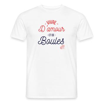 Idée Cadeau pétanque humoristique humour bouliste - T-shirt homme - blanc - Devant - AI Model Male 178 dark (178cm)