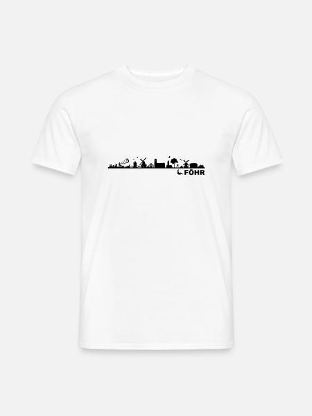 Skyline - Küste Föhr - Männer T-Shirt - Weiß