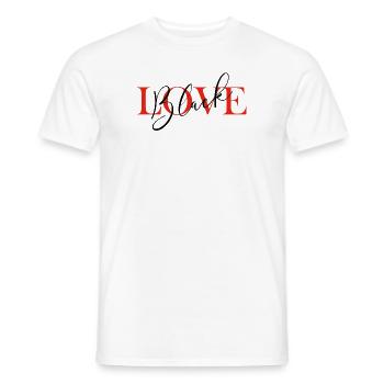 Love Black - Männer T-Shirt - Weiß - Vorne - AI Model Male 178 dark (178cm)
