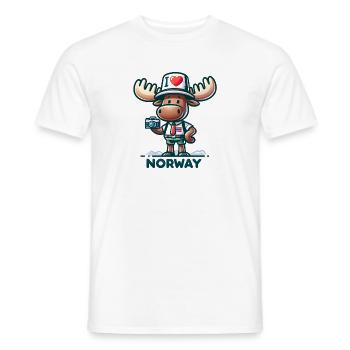 Norvège Enthousiaste Orignal - T-shirt homme - blanc - Devant - AI Model Male 178 dark (178cm)