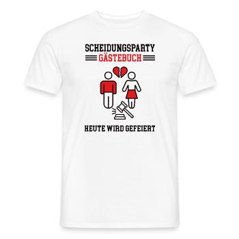 Scheidungsparty Gästebuch Scheidung Party Ehe Aus - Männer T-Shirt - Weiß - Vorne - AI Model Male 178 dark (178cm)