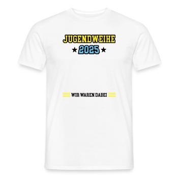 Jugendweihe 2025 Gästebuch Outfit Feier Teenager - Männer T-Shirt - Weiß - Vorne - AI Model Male 178 dark (178cm)