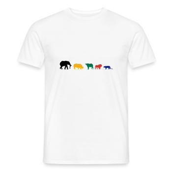 Big Five Afrika Safari - Männer T-Shirt - Weiß - Vorne - AI Model Male 178 dark (178cm)