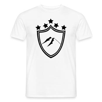 Ski,Ski fahren,Skiing,Apres ski,freeski,freeskiing - Männer T-Shirt - Weiß - Vorne - AI Model Male 178 dark (178cm)