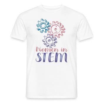 Women In Stem - Ingénierie - T-shirt homme - blanc - Devant - AI Model Male 178 dark (178cm)