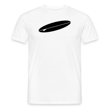 surfboard - Men's T-Shirt - white - Front - AI Model Male 178 dark (178cm)