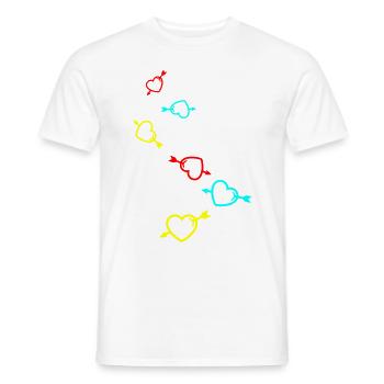 Herz symbol pfeil - Männer T-Shirt - Weiß - Vorne - AI Model Male 178 dark (178cm)