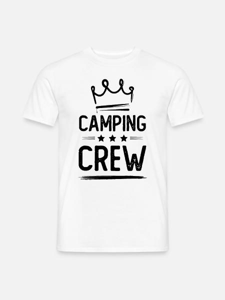 Camping Crew - Männer T-Shirt - Weiß