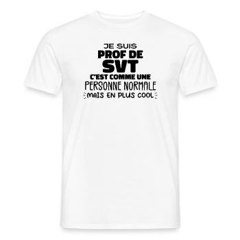 Prof de SVT super cool - T-shirt homme - blanc - Devant - AI Model Male 178 dark (178cm)