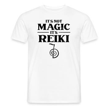 La magie de Reiki | Méditation Ésotérisme Yoga Cadeaux - T-shirt homme - blanc - Devant - AI Model Male 178 dark (178cm)