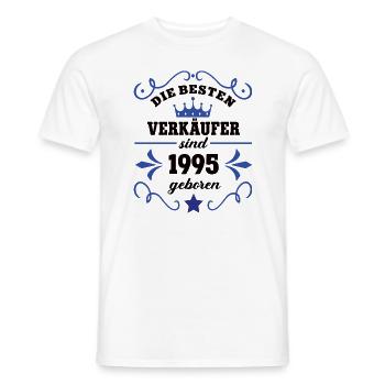 1995 Verkäufer Geburtstag Kollege Arbeitskollege - Männer T-Shirt - Weiß - Vorne - AI Model Male 178 dark (178cm)