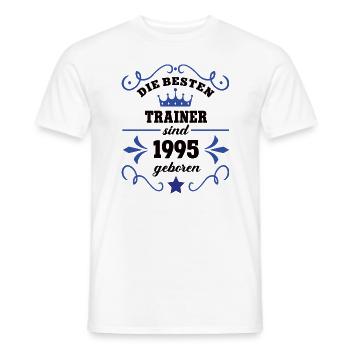1995 Trainer Geburtstag Kollege Arbeitskollege - Männer T-Shirt - Weiß - Vorne - AI Model Male 178 dark (178cm)