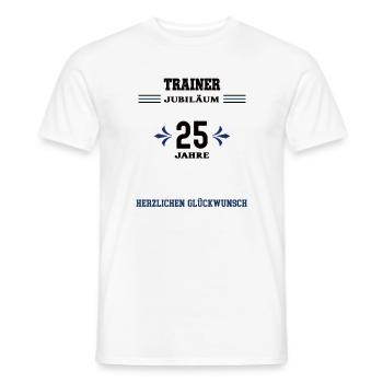 Trainer 25 Jahre Jubiläum 25. jähriges Jubilaeum - Männer T-Shirt - Weiß - Vorne - AI Model Male 178 dark (178cm)