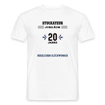 Stuckateur 20 Jahre Jubiläum zwanzig jähriges Jubi - Männer T-Shirt - Weiß - Vorne - AI Model Male 178 dark (178cm)