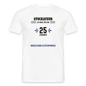 Stuckateur 25 Jahre Jubiläum 25. jähriges Jubi - Männer T-Shirt - Weiß - Vorne - AI Model Male 178 dark (178cm)