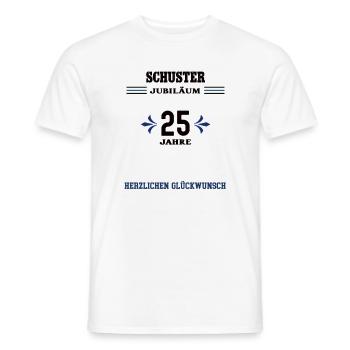 Schuster 25 Jahre Jubiläum 25. jähriges Jubilaeum - Männer T-Shirt - Weiß - Vorne - AI Model Male 178 dark (178cm)