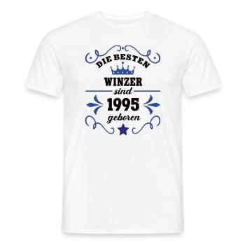 1995 Winzer Geburtstag Kollege Weingut Weinanbau - Männer T-Shirt - Weiß - Vorne - AI Model Male 178 dark (178cm)