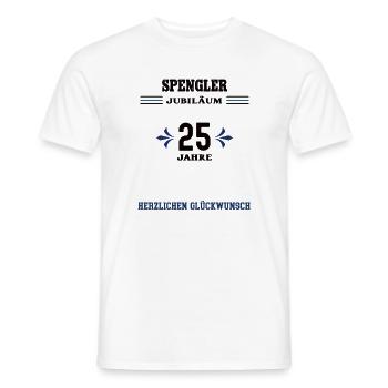 Spengler 25 Jahre Jubiläum 25. jähriges Jubilaeum - Männer T-Shirt - Weiß - Vorne - AI Model Male 178 dark (178cm)