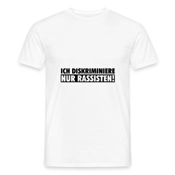 Antifa Geschenke | Gegen Nazis Rassisten Rassismus - Männer T-Shirt - Weiß - Vorne - AI Model Male 178 dark (178cm)