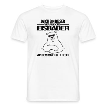 winterbader kälteresistent eisbader eischwimmer -C - Männer T-Shirt - Weiß - Vorne - AI Model Male 178 dark (178cm)