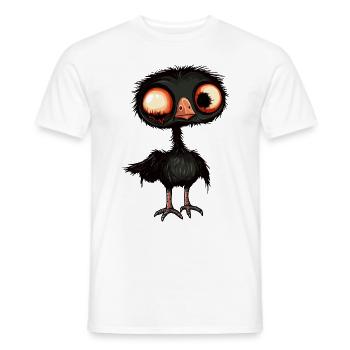 Autruche Halloween Bande dessinée drôle - T-shirt homme - blanc - Devant - AI Model Male 178 dark (178cm)
