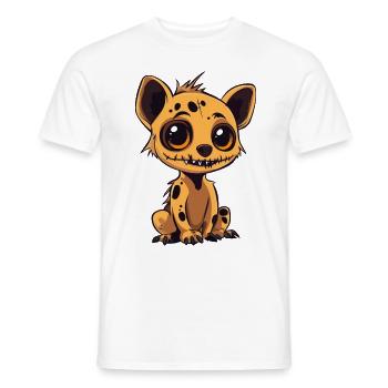Hyène Halloween Bande dessinée drôle - T-shirt homme - blanc - Devant - AI Model Male 178 dark (178cm)