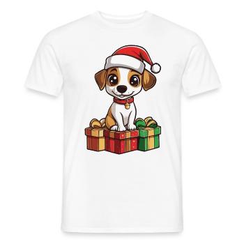Jack Russel Terrier Dog Christmas Gifts - Men's T-Shirt - white - Front - AI Model Male 178 dark (178cm)