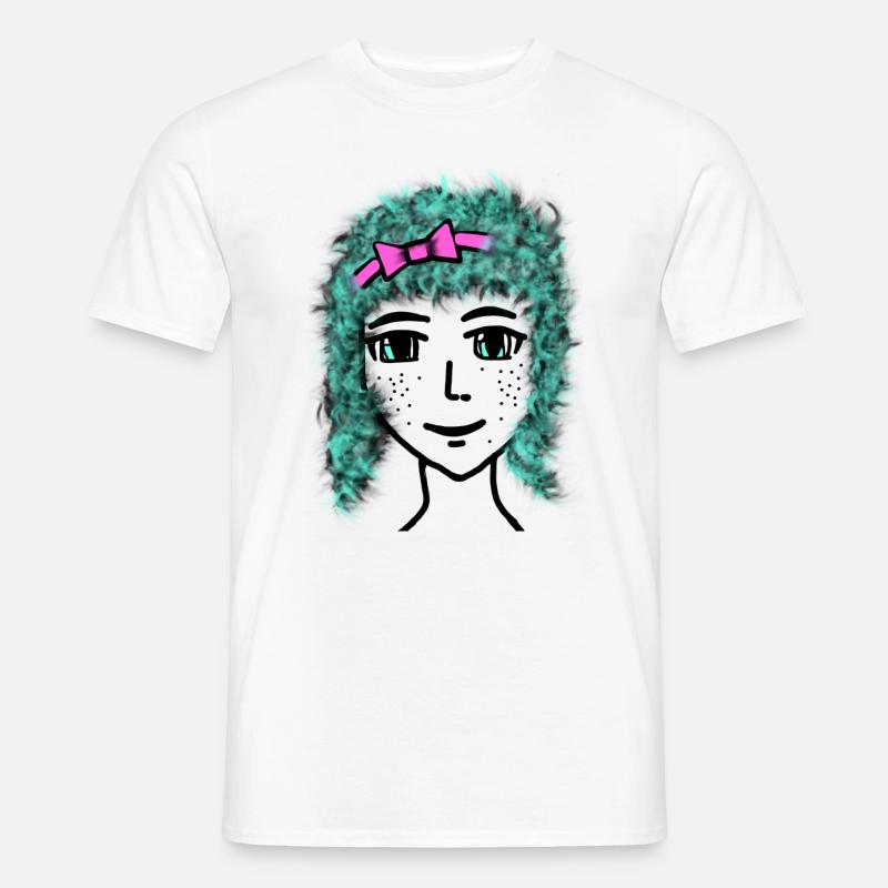 Junges Mädchen-Mächenhaft - Männer T-Shirt - Weiß