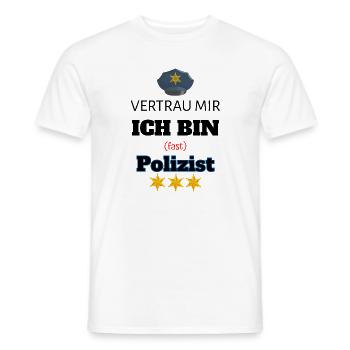 Polizei Geschenk - Männer T-Shirt - Weiß - Vorne - AI Model Male 178 dark (178cm)