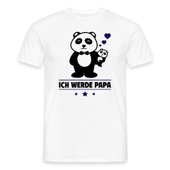 Ich werde Papa - Männer T-Shirt - Weiß - Vorne - AI Model Male 178 dark (178cm)