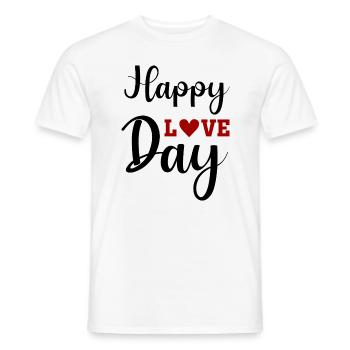 Les designs romantiques de la Saint-Valentin donnent de l’amour - T-shirt homme - blanc - Devant - AI Model Male 178 dark (178cm)