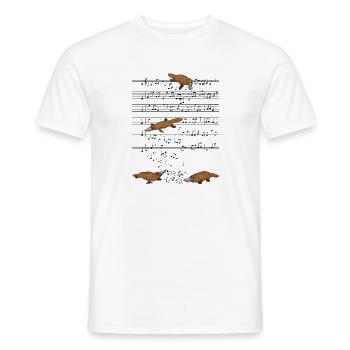 Platypus Platypus Platypus Music Sheet Music Gift - Men's T-Shirt - white - Front - AI Model Male 178 dark (178cm)