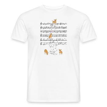 Chihuahua Dog Partition De Musique Cadeau - T-shirt homme - blanc - Devant - AI Model Male 178 dark (178cm)