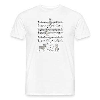 Schnauzer Dog Partition De Musique Cadeau - T-shirt homme - blanc - Devant - AI Model Male 178 dark (178cm)