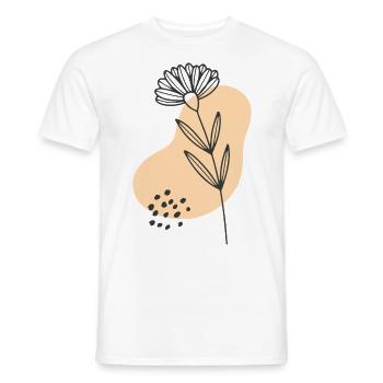 Hand Drawn Flower 5 - Men's T-Shirt - white - Front - AI Model Male 178 dark (178cm)