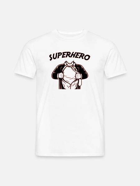 Superhero Kostüm Karneval Superheld - Männer T-Shirt - Weiß