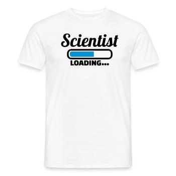 Scientist - Men's T-Shirt - white - Front - AI Model Male 178 dark (178cm)