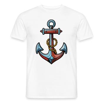 Anchor Icon Harbor - Men's T-Shirt - white - Front - AI Model Male 178 dark (178cm)