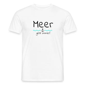 Meer Anker Wasser Boot Schiff Geschenk Idee Wellen - Männer T-Shirt - Weiß - Vorne - AI Model Male 178 dark (178cm)