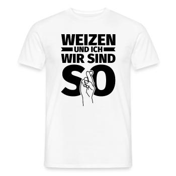 Weizen und ich wir sind so - Männer T-Shirt - Weiß - Vorne - AI Model Male 178 dark (178cm)