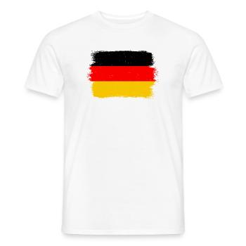 Drapeau allemand Drapeau allemand Utilisé Look Home - T-shirt homme - blanc - Devant - AI Model Male 178 dark (178cm)