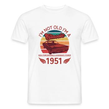 Ich bin nicht alt, ich bin ein Klassiker - Männer T-Shirt - Weiß - Vorne - AI Model Male 178 dark (178cm)