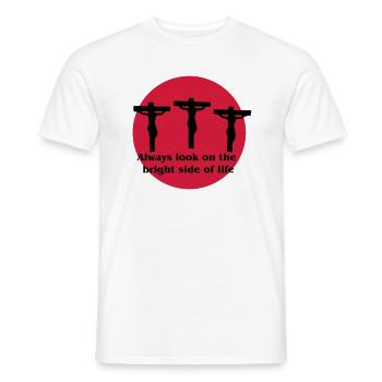 Always Look On The Bright Side of Life - Men's T-Shirt - white - Front - AI Model Male 178 dark (178cm)