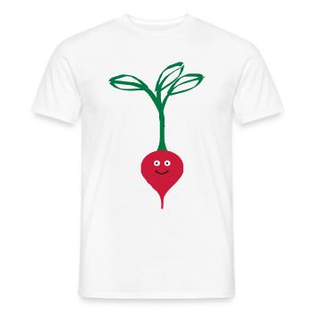 Radis - T-shirt homme - blanc - Devant - AI Model Male 178 dark (178cm)
