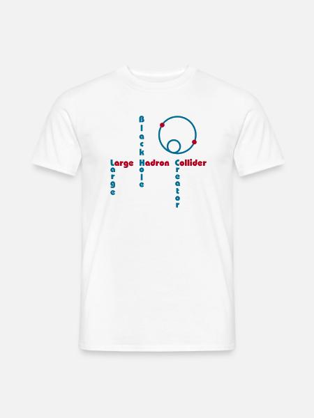 Black Hole - Large Hadron Collider - Männer T-Shirt - Weiß
