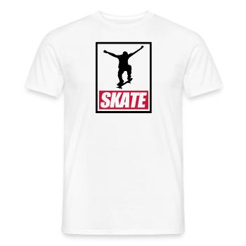 Skate Skateboarder Skater Geschenk Sk8 BMX Olli - Männer T-Shirt - Weiß - Vorne - AI Model Male 178 dark (178cm)