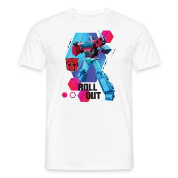 Transformers Earth Spark Autobot Optimus Prime - Men's T-Shirt - white - Front - AI Model Male 178 dark (178cm)