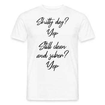 Still Sober III - NA AA 12 Step Recovery Sobriety - Men's T-Shirt - white - Front - AI Model Male 178 dark (178cm)